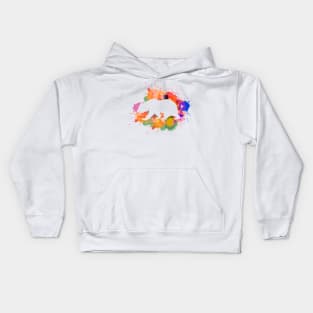 LGBT Rainbow Splatter Pride Bear Kids Hoodie